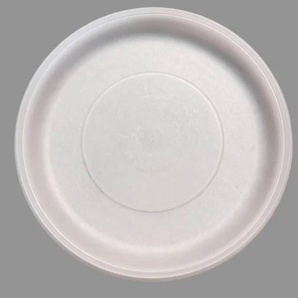 Vtg Tupperware Divided Serving Tray Bowl w/Lid Round 5-Section Veg Chip Dip - Picture 3 of 5